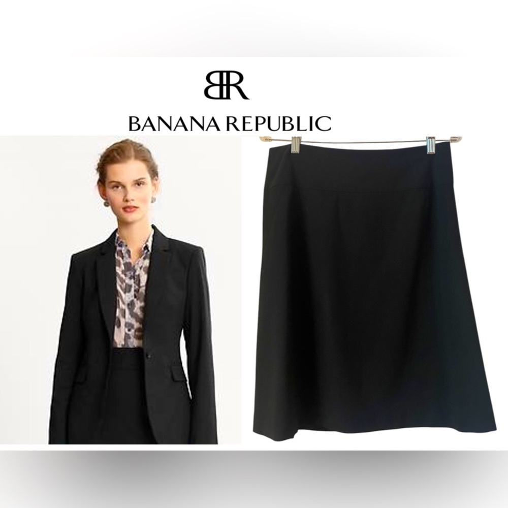 Banana Republic Black Midi Skirt